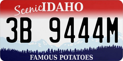 ID license plate 3B9444M