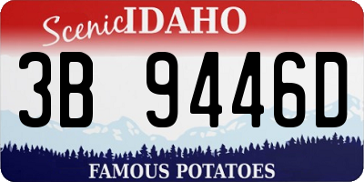 ID license plate 3B9446D