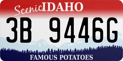 ID license plate 3B9446G