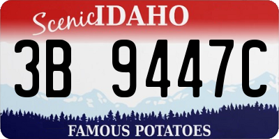 ID license plate 3B9447C