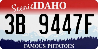ID license plate 3B9447F