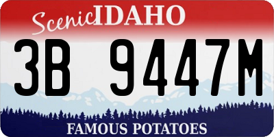 ID license plate 3B9447M