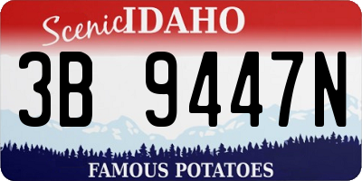 ID license plate 3B9447N