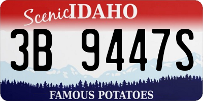 ID license plate 3B9447S