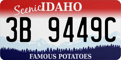 ID license plate 3B9449C