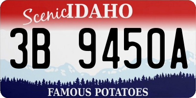 ID license plate 3B9450A