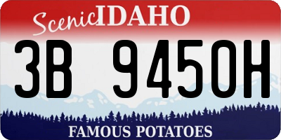 ID license plate 3B9450H