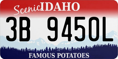 ID license plate 3B9450L