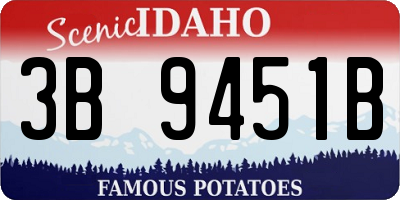 ID license plate 3B9451B