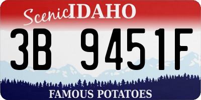 ID license plate 3B9451F
