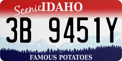 ID license plate 3B9451Y