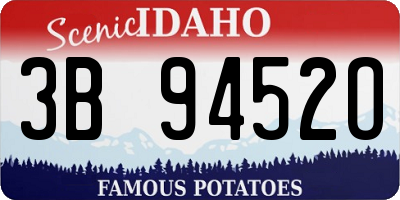 ID license plate 3B9452O