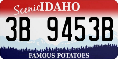 ID license plate 3B9453B