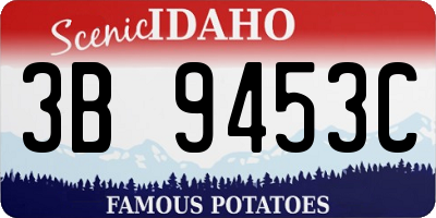 ID license plate 3B9453C