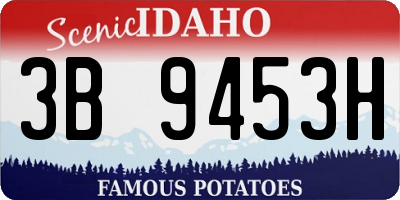 ID license plate 3B9453H