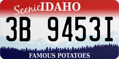 ID license plate 3B9453I