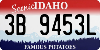 ID license plate 3B9453L
