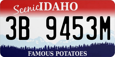 ID license plate 3B9453M