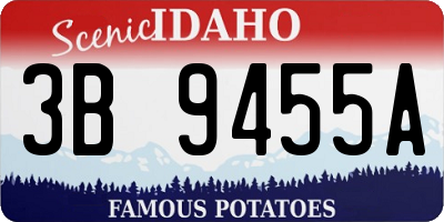 ID license plate 3B9455A