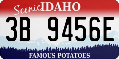 ID license plate 3B9456E