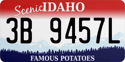 ID license plate 3B9457L