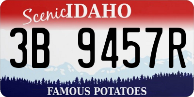 ID license plate 3B9457R