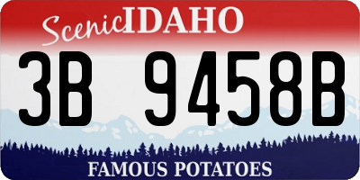 ID license plate 3B9458B