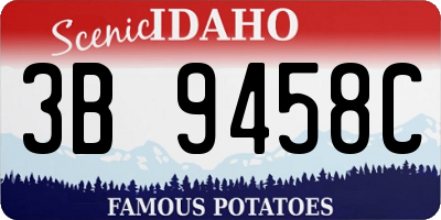 ID license plate 3B9458C