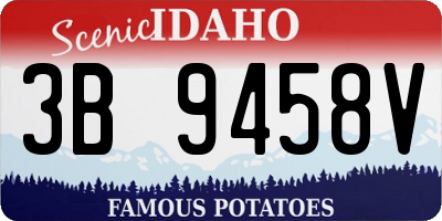 ID license plate 3B9458V