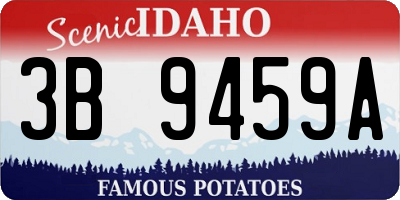 ID license plate 3B9459A