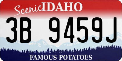 ID license plate 3B9459J
