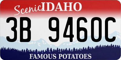 ID license plate 3B9460C