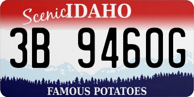 ID license plate 3B9460G