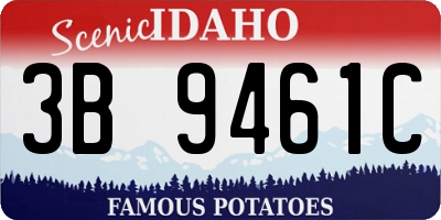 ID license plate 3B9461C