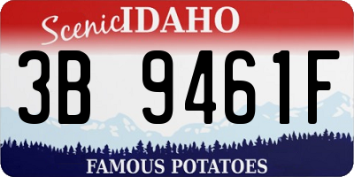 ID license plate 3B9461F