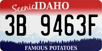 ID license plate 3B9463F