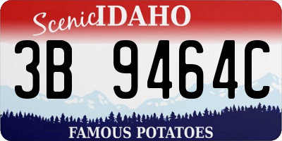 ID license plate 3B9464C