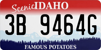 ID license plate 3B9464G