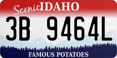ID license plate 3B9464L