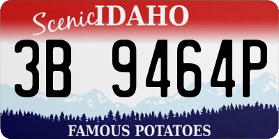 ID license plate 3B9464P
