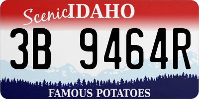 ID license plate 3B9464R