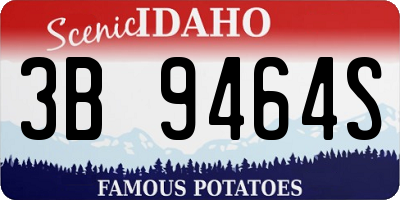 ID license plate 3B9464S