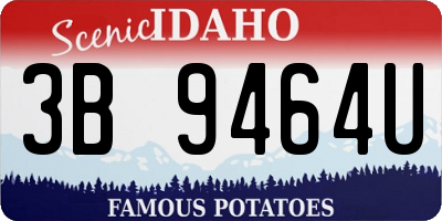 ID license plate 3B9464U
