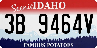 ID license plate 3B9464V