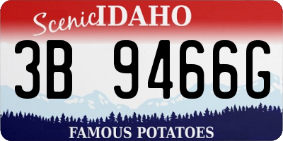 ID license plate 3B9466G