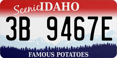 ID license plate 3B9467E