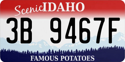 ID license plate 3B9467F