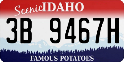 ID license plate 3B9467H