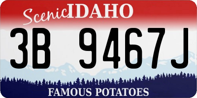 ID license plate 3B9467J