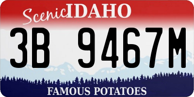ID license plate 3B9467M